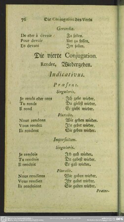 Die vierte Conjugation