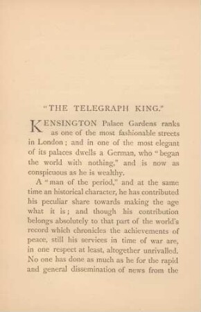 "The Telegraph King."
