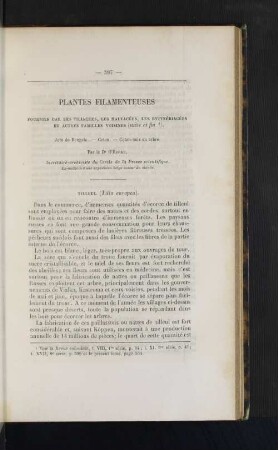 Plantes filamenteuses