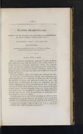 Plantes filamenteuses