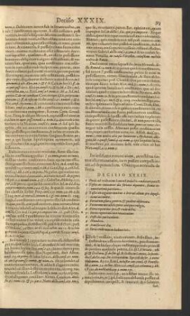 Decisio XXXIX.