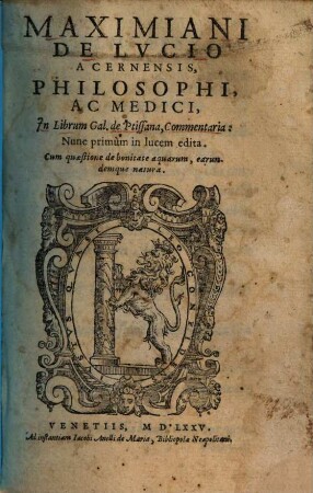 In librum Galeni de Ptissana, commentaria