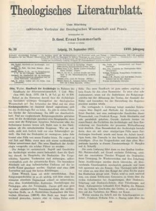 305-307 [Rezension] Otto, Walter, Handbuch der Archäologie im Rahmen des Handbuchs der Altertumswissenschaft