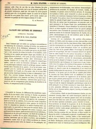 Gœthe et Lessing