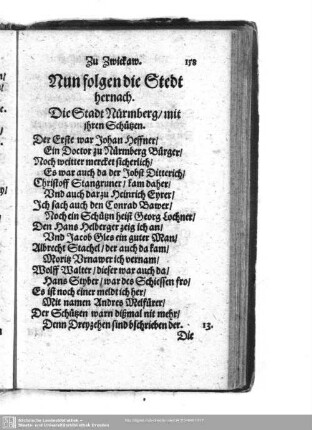 Nun folgen die Stedt hernach
