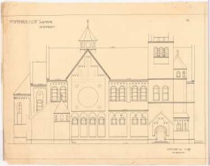 Dekanatskirche, Clerf (Clervaux): Seitenansicht