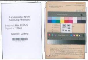 Entnazifizierung Ludwig Koehler , geb. 19.03.1901 ()