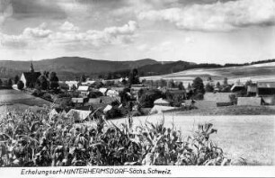 Sebnitz-Hinterhermsdorf. Ortsansicht, Ansichtskarte