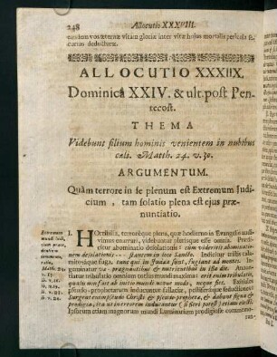 248-253, Allocutio XXXVIII.