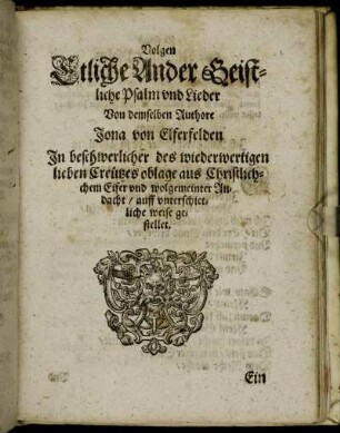 Volgen Etliche Ander Geistliche Psalm und Lieder