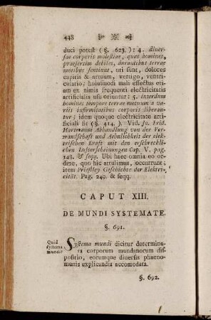 Caput XIII. De Mundi Systemate.