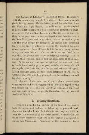 69-81, 4. Evangelisation