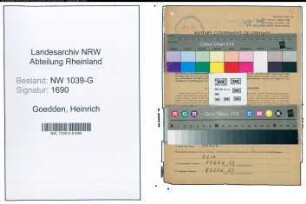Entnazifizierung Heinrich Goedden , geb. 13.11.1885 (Schleusengehilfe)