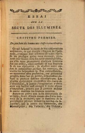 Essai Sur La Secte Des Illuminés