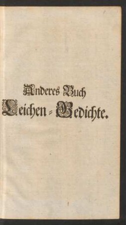 Anderes Buch Leichen-Gedichte.