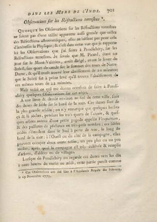 Observations sur les réfractions terrestres