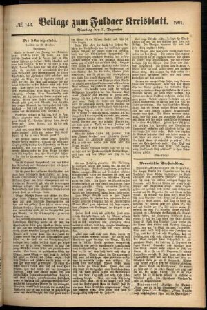 Zweite Ausgabe vom Dienstag, den 03. Dezember 1901.