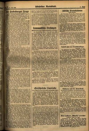 Zweite Ausgabe vom Mittwoch, den 31. Juli 1935.