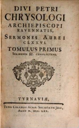 Divi Petri Chrysologi Archiepiscopi Ravennatis, Sermones Aurei CLXXVI. 1, Sermones 85. Complectens