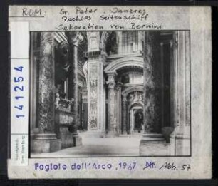 Rom, St. Peter: Inneres, rechtes Seitenschiff, Dekoration von Bernini
