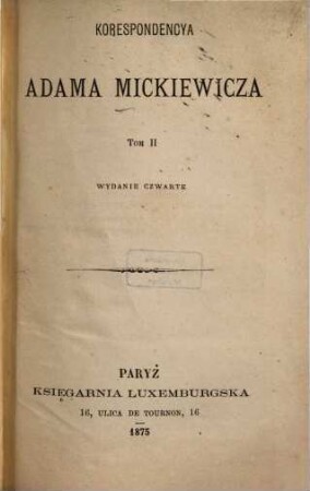 Korespondencya Adama Mickiewicza, 2