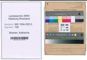 Entnazifizierung Katharina Bremen , geb. 01.10.1890 (Geschaeftsinhaberin)