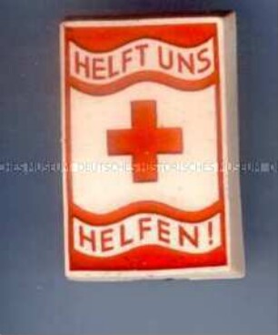 Deutsches Rotes Kreuz, "Helft uns helfen!", Spendenabzeichen zugunsten des Winterhilfswerks 1936