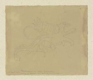 Wetterfahne der Burg Greifenstein aus dem Jahr 1718 in der Gestalt eines Löwen