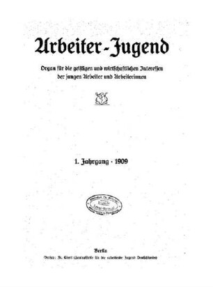 1: Arbeiter-Jugend - 1.1909