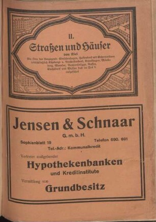 II. Straßen und Häuser