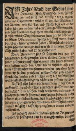 Im Jahr/ Nach der Geburt unsers Herren Jhesu Christi/ Tausent/ Fünffhundert und fünff und dreissig ...