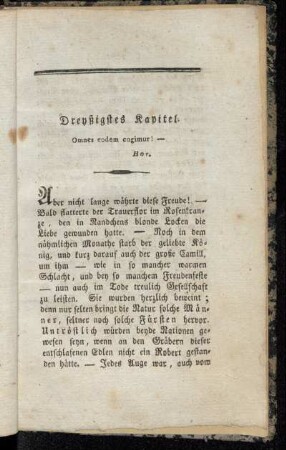 Dreyßigstes Kapitel.