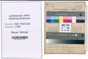 Entnazifizierung Michael Breuer , geb. 07.09.1905 (Haendler)
