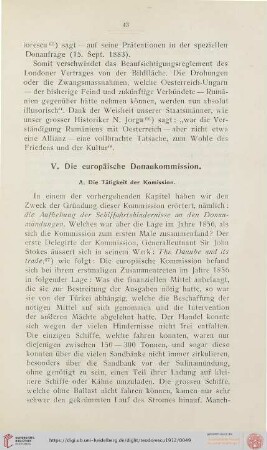 V. Die europäische Donaukommission