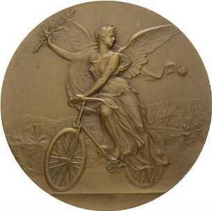 Ehrenmedaille auf das Fahrradfahren