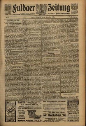 Zweite Ausgabe vom Dienstag, den 02. November 1909.