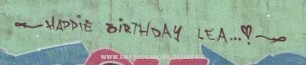 HAPPiE BiRTHDAY LEA...!