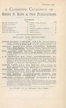A classified catalogue of Henry S. King & Co.'s publications