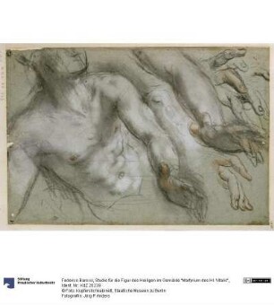 Studie für die Figur des Heiligen im Gemälde "Martyrium des Hl. Vitalis"