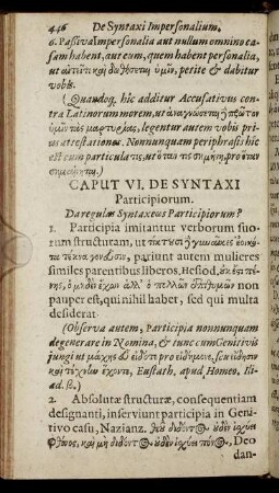 Caput VI. De Syntaxi Participiorum