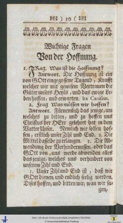 Wichtige Fragen Von der Hoffnung.