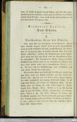 Siebentes Kapitel. Vom Schalle