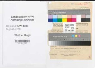 Entnazifizierung Hugo Weithe , geb. 02.11.1890 (Kaufmaennischer Angestellter)