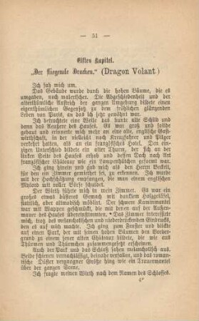 Elftes Kapitel. "Der fliegende Drachen." (Dragon Volant)