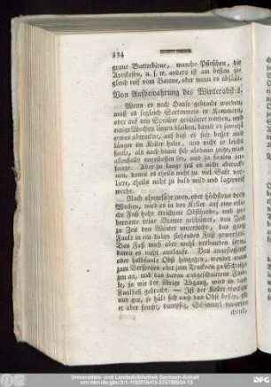 Von der Aufbewahrung des Winterobstes.