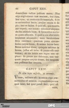 Caput XXIV. De vitæ hujus miseriis, ac ærumnis