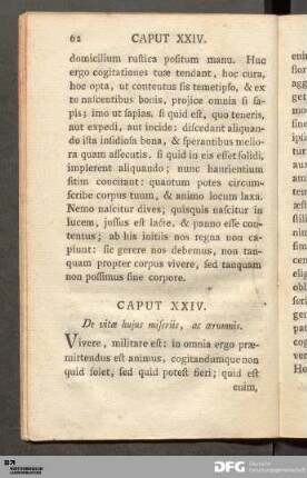 Caput XXIV. De vitæ hujus miseriis, ac ærumnis