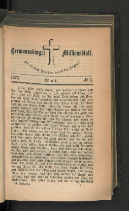 No. 5. Mai. 1876.