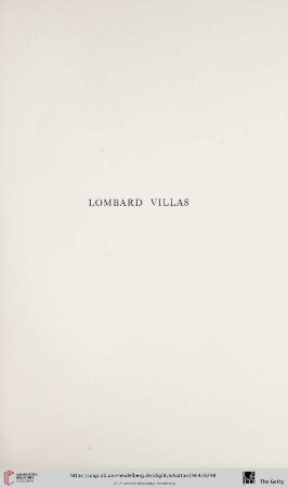 VI. Lombard villas