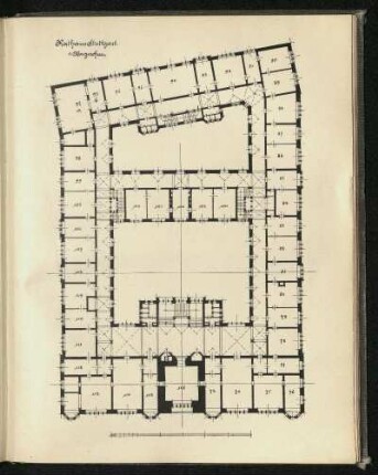 Rathaus Stuttgart. 1. Obergeschoss. Grundriss